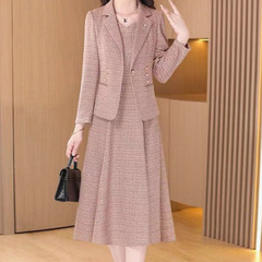人気喜姑披露宴服2025新作母の綺麗なドレス若い香風二点セット