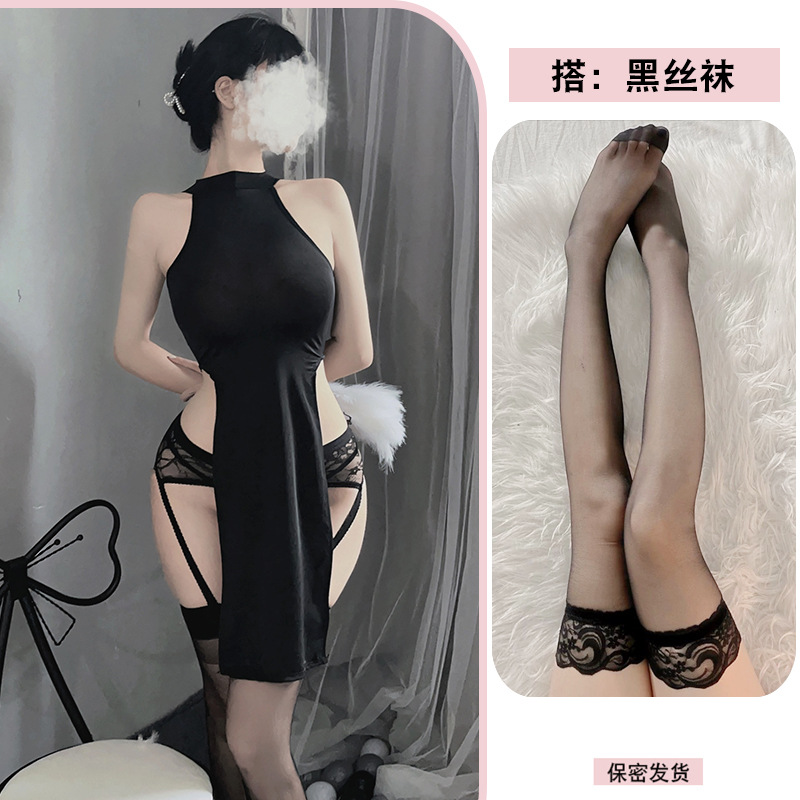 블랙 + 블랙 스타킹
