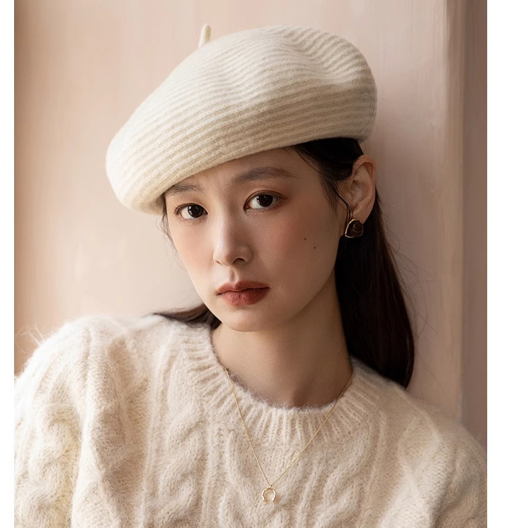 Otoño y invierno de moda de lana Boina niños retro sombrero japonés Inglés elegante sombrero pintor temperamento