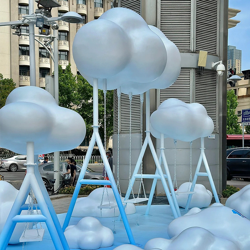 Outdoor Swing Cloud Fiberglass Popular Check-In Ornaments Shopping Mall Seaside B&B Sales Area Wedding Decoration