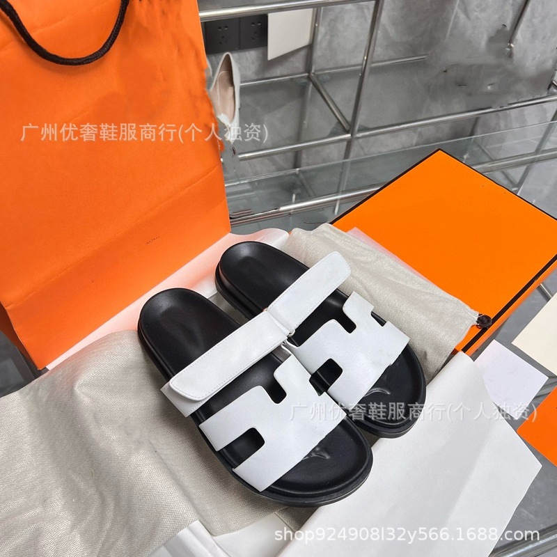 高版本2025年夏新款跨境二舅拖女厚底拖鞋魔术贴外贸大码轻奢女鞋|undefined