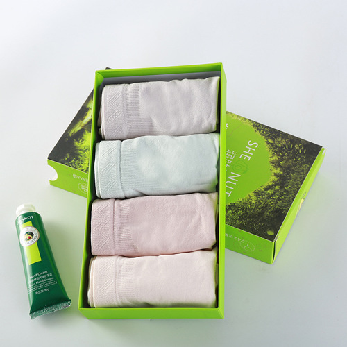Boxed avocado shea butter seamless nude ammonia moisturizing underwear for women seaweed antibacterial cotton briefs