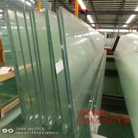 厂家批发厚玻璃酒店工程装饰透明超大版夹胶玻璃钢化2440*3660