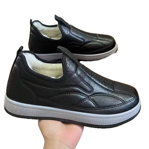 Winter Fleece Lined Cotton Shoes Men's Casual Fleece Thicken Warm Stylish Easy-on Shoes Support Dropshipping