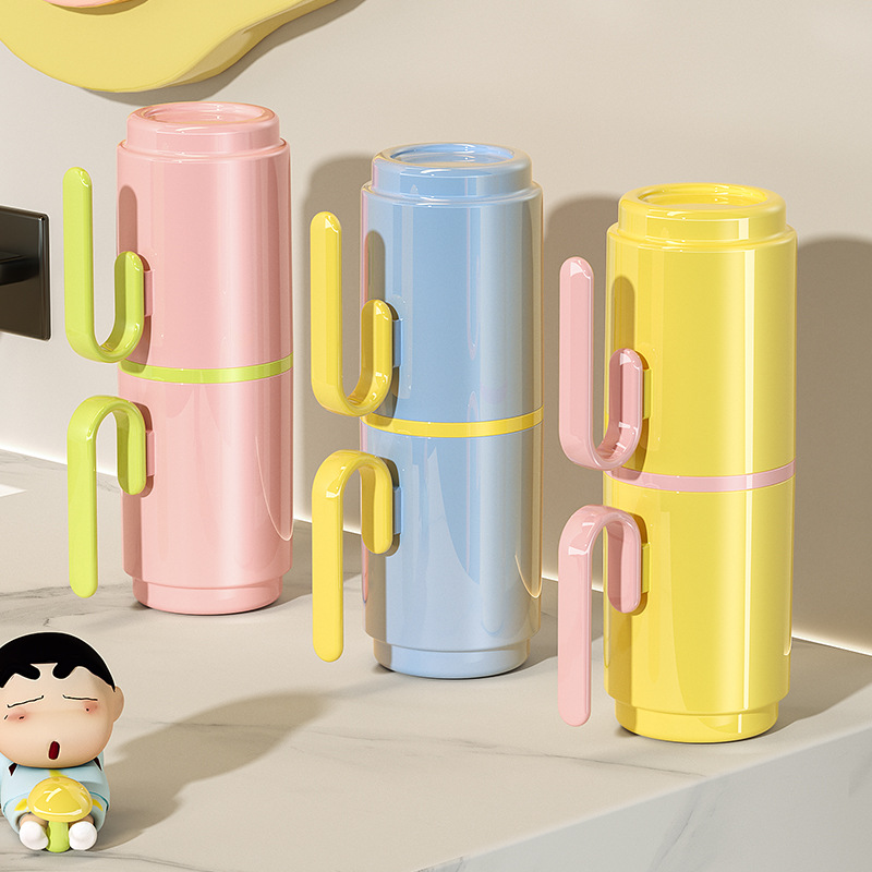 Taza de enjuague bucal de viaje Taza de cepillo de dientes portátil Dormitorio de estudiantes Juego de tazas de lavado para niños Caja de almacenamiento de alto valor