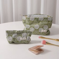 新しい新鮮なレトロな花の刺繍綿とリネン生地の化粧品袋スキンケア製品収納袋クラッチバッグライナーバッグ