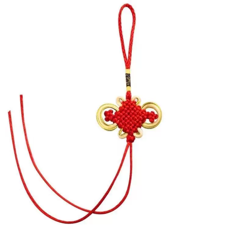 红色金边中国结朝鲜结蝴蝶结吉祥结流苏挂件富贵结8盘结手工