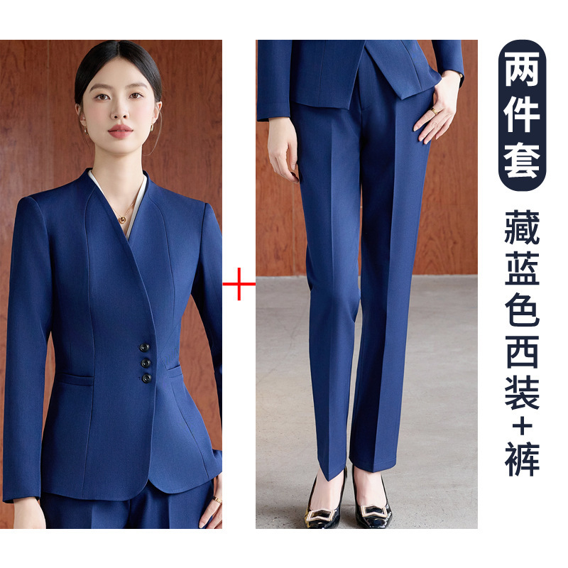 高端女士职业装西服西装套装正装女装时尚高级感中国移动工服8639|undefined