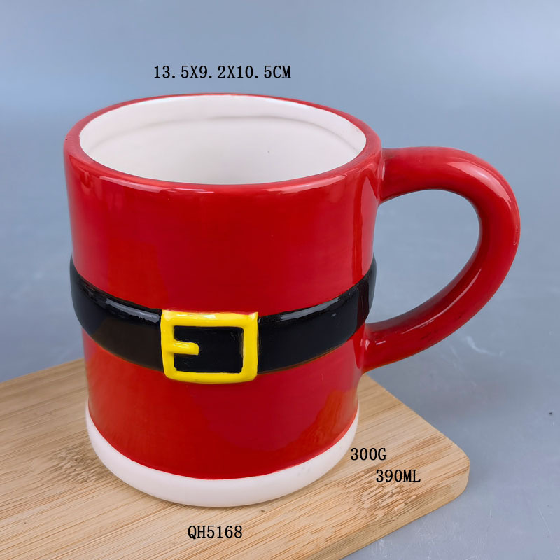 Navidad creativa transfronteriza atmósfera cerámica de oro tazas de Santa Claus tazas de Navidad artesanías cerámicas
