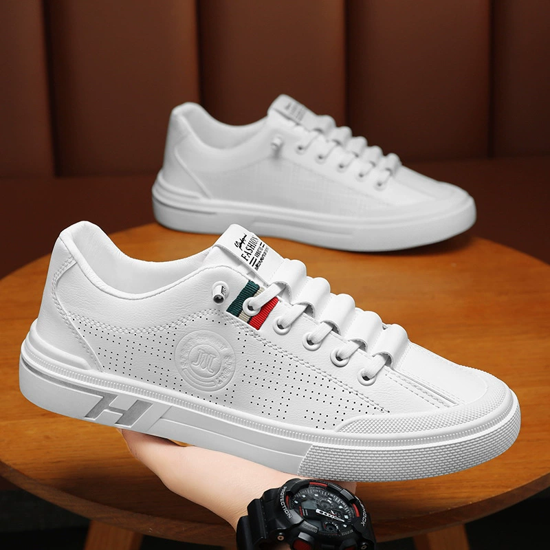 Summer breathable footwear, trend universal white shoes, sneakers, for teenagers