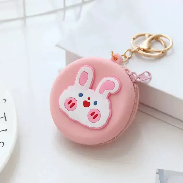 日系工厂定制硅胶零钱包迷你挂件可爱卡通可挂熊猫拉链儿童礼物