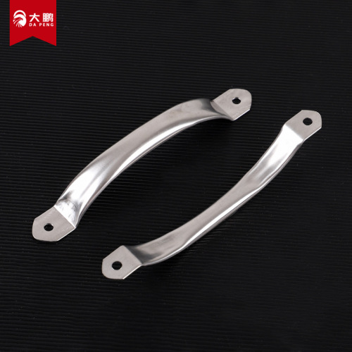 Stainless steel tube-shaped round head pull handle simple surface-mounted cutting board chopping block steamer door and window hollow round tube bow-shaped small handle