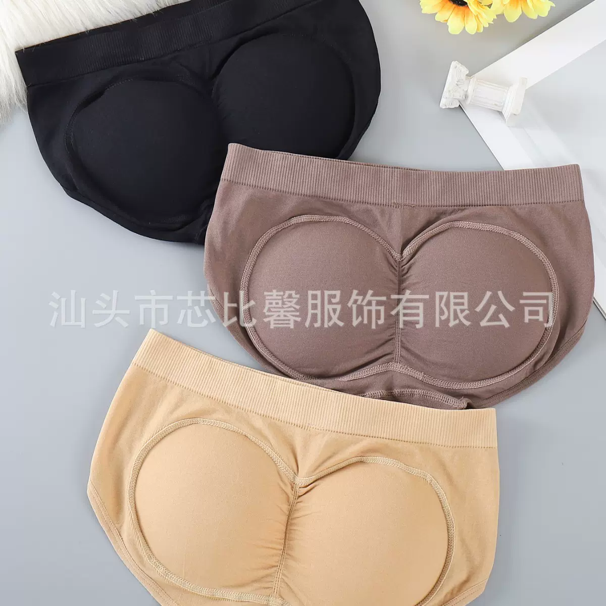 跨境高弹力假屁股可拆卸海棉垫内裤女芭比提臀翘臀三角裤臀丰胯臀