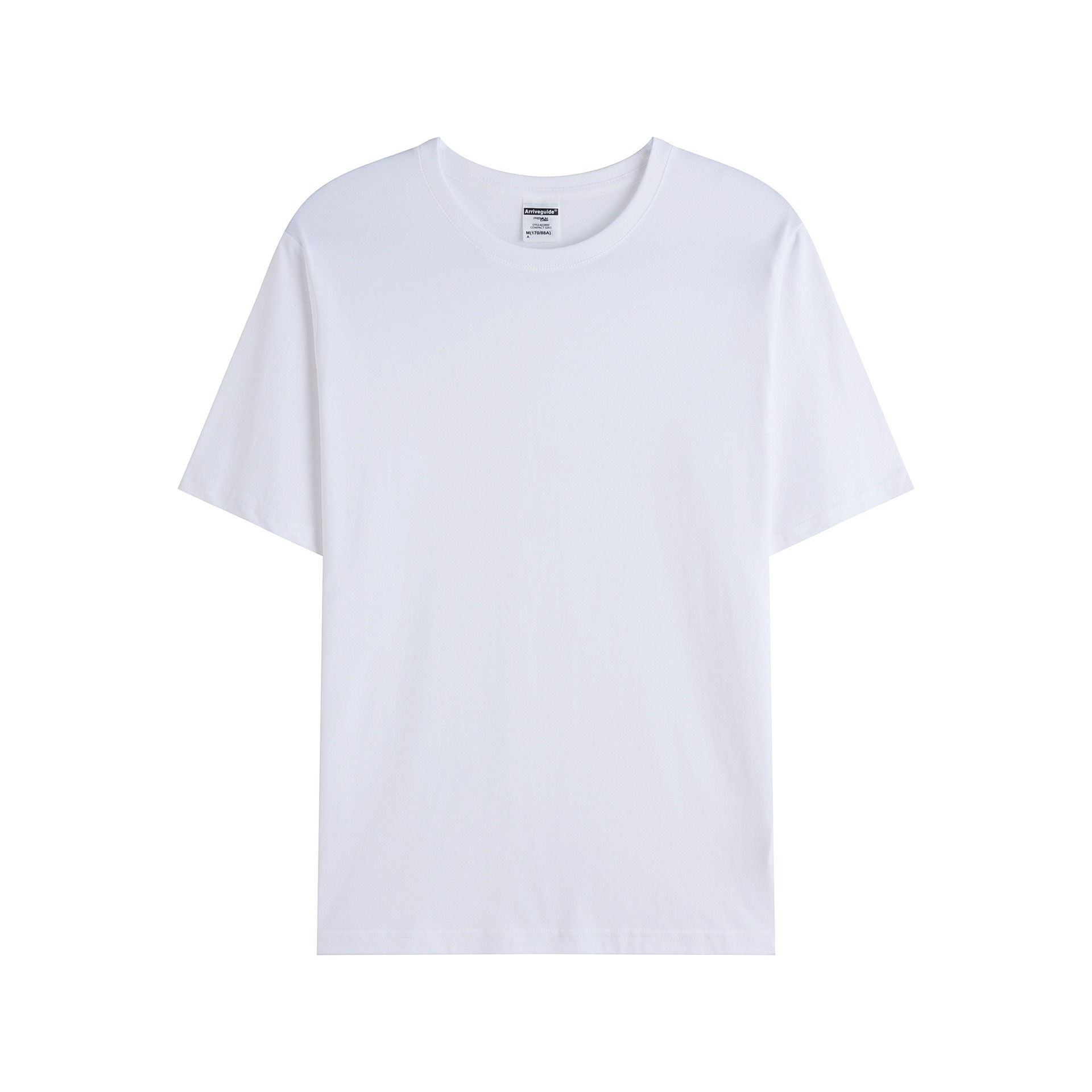 190g algodón de color sólido diario cuello redondo ropa de trabajo suelta colectiva clase uniforme cultural manga corta Camiseta impresión personalizada