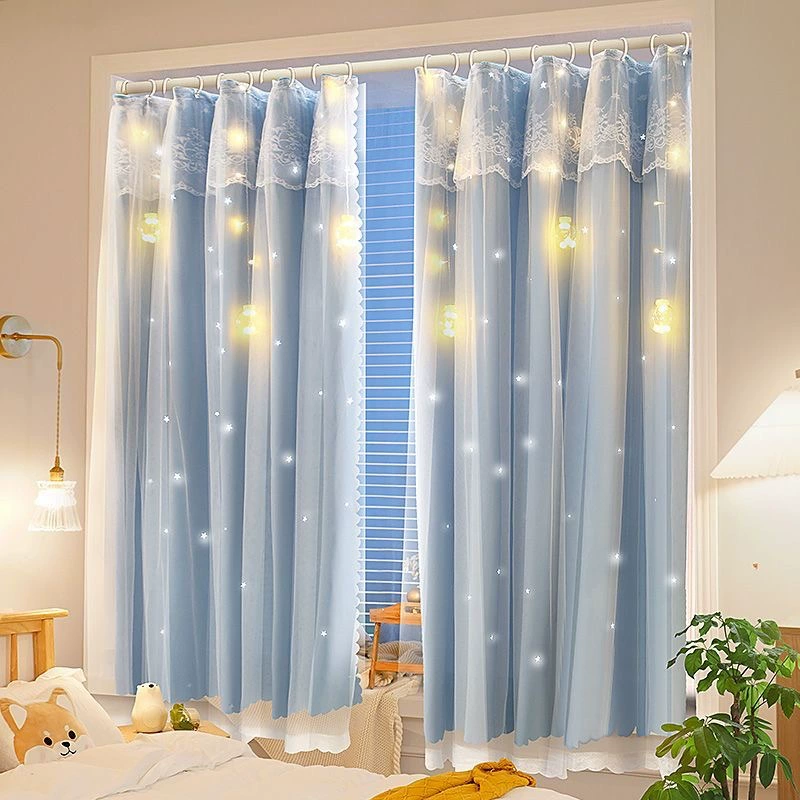 Телескопическая штора без сверления "Звездная фантазия" для аренды, использования в доме, детской комнаты принцессы, новая модель 2025 года, трансграничная электронная коммерция
