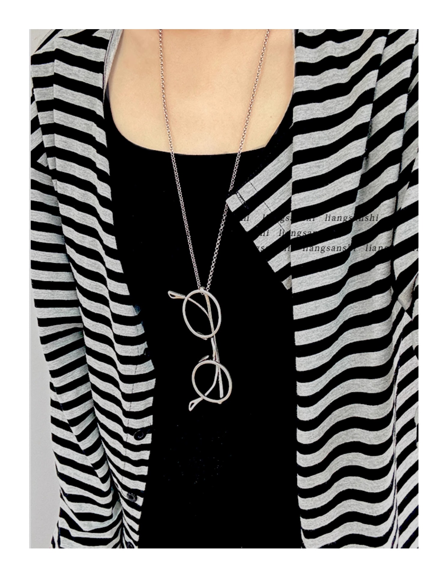 Retro glasses, pendant, necklace, strap, accessory
