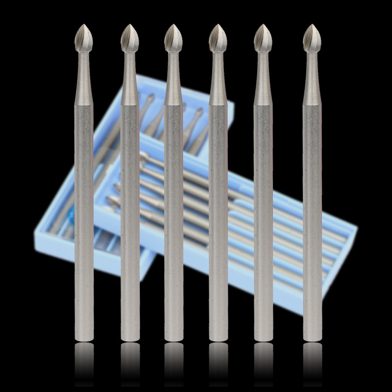 桃针优质电动钨钢雕刻刀头核雕橄榄雕刻钻头微雕精雕圆刀牙针工具