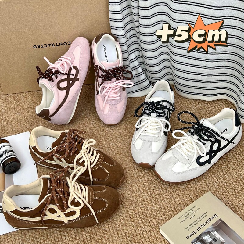 Trendy Shoes~ Women's Shoes with 5cm Hidden Height Increase for Petite Individuals, German Training Style, 2026 Autumn New Sports Casual Shoes