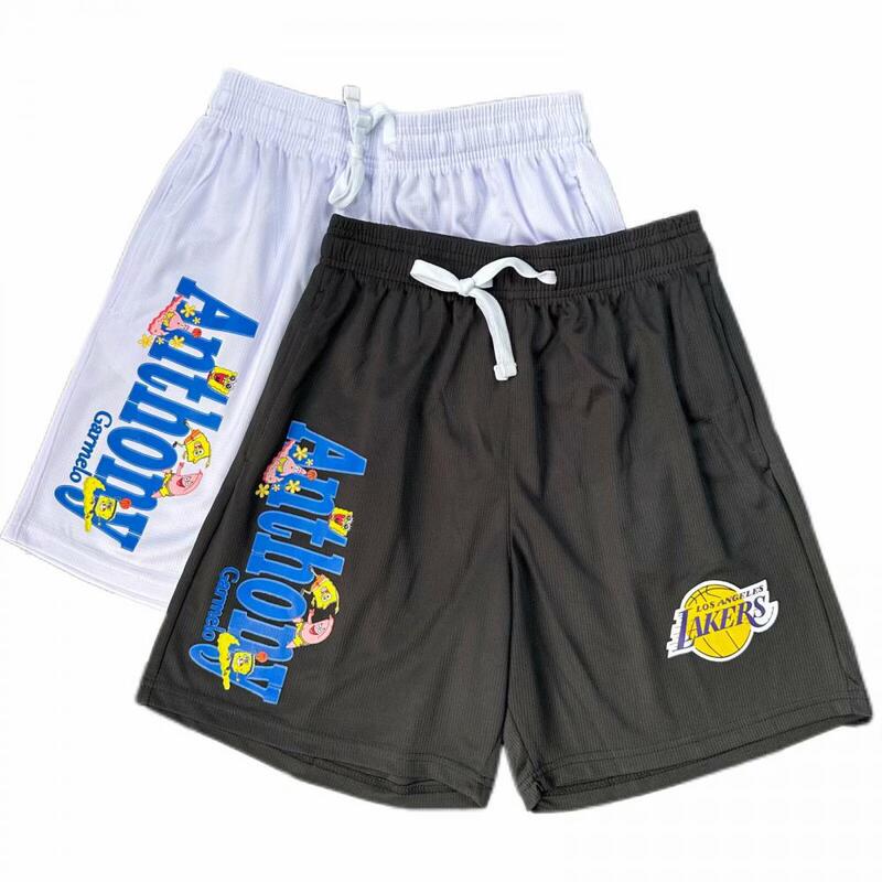 Nba Lakers Anthony Spongebob Co-Branded Printed Shorts Two-Color Optional American Basketball Sports