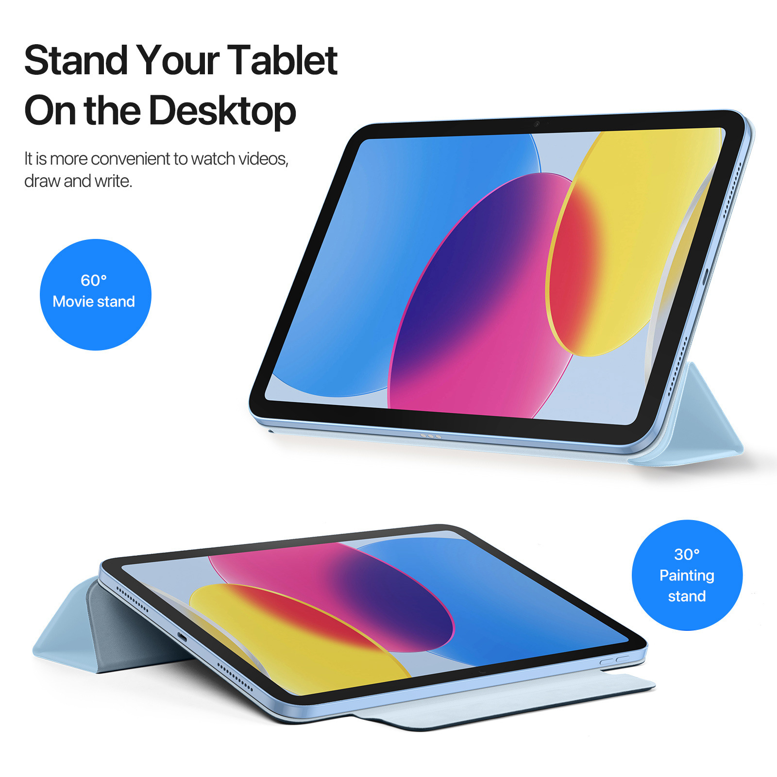 Aplicable para iPad Pro11 succión de doble cara clip iPad 10.9 simple cubierta plana de tres pliegues con cubierta de pluma al por mayor