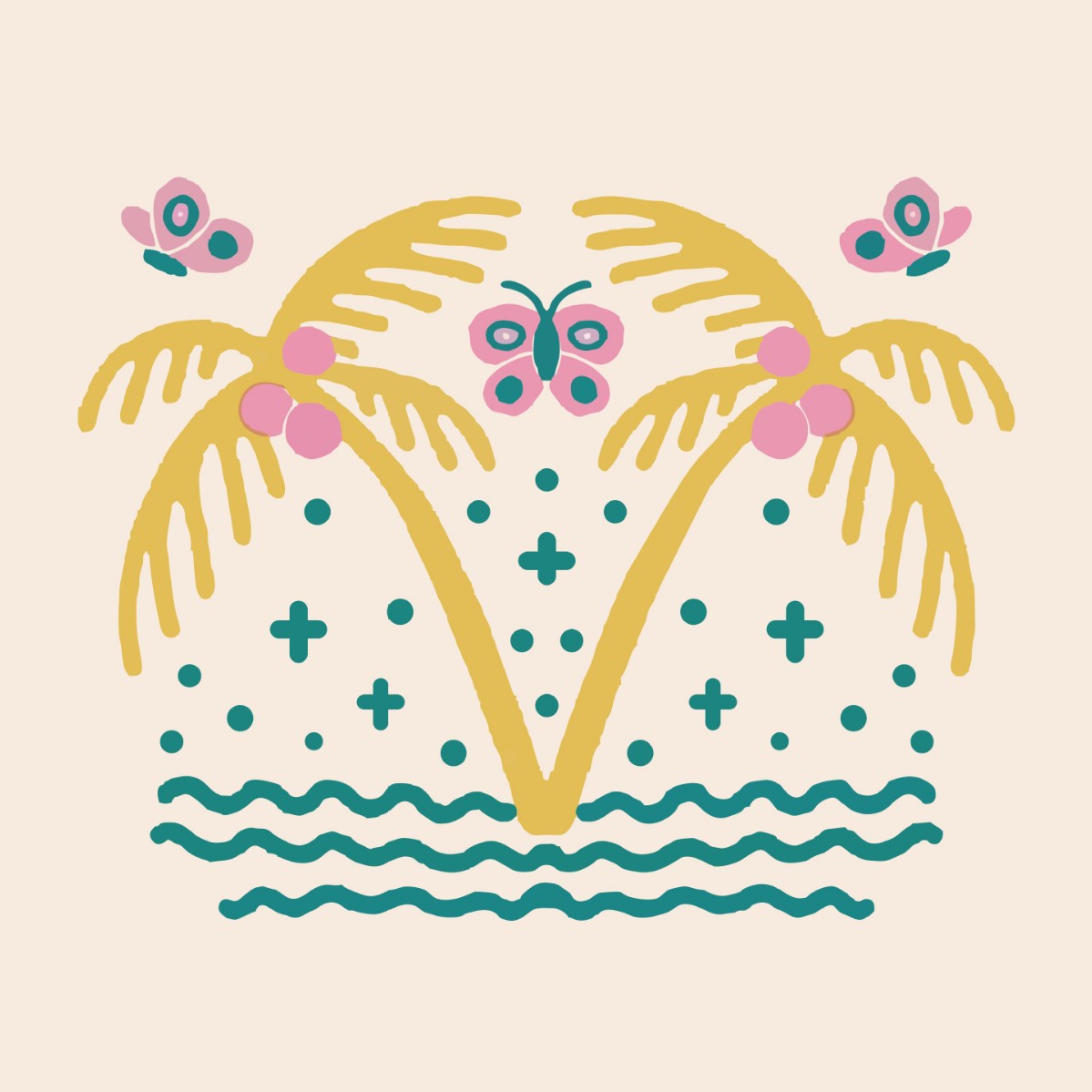 해변 매트 나비 아일랜드 140*200cm