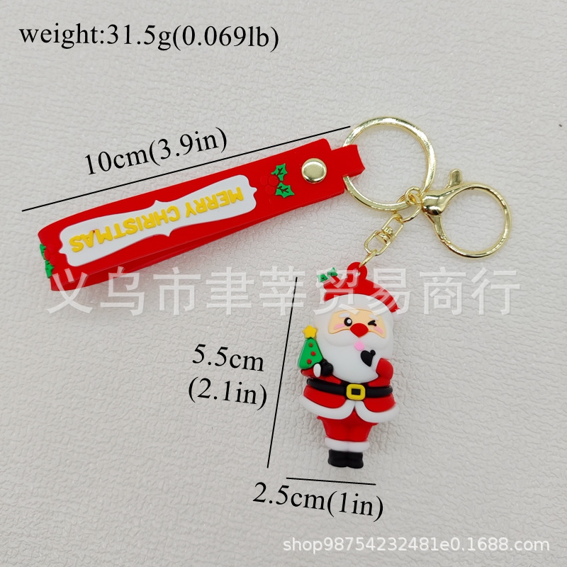 Nueva SERIE DE Navidad llavero colgante muñeco de nieve muñeca Santa Claus árbol de Navidad llavero accesorios al por mayor