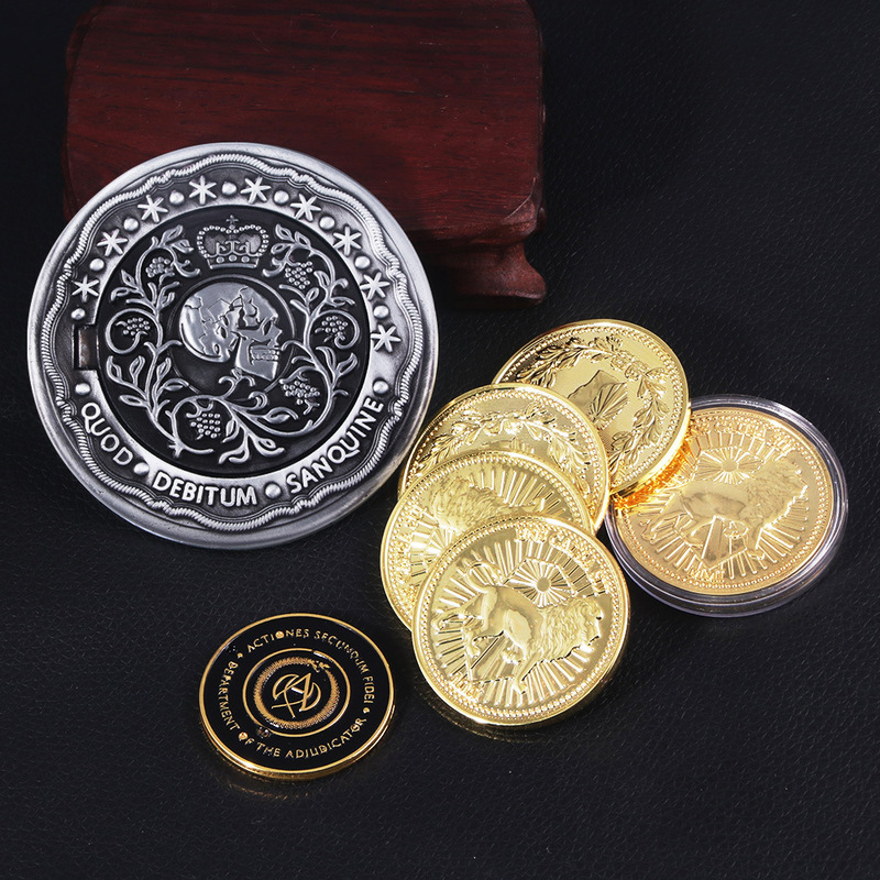 European and American Film and Television Merchandise John Wick 4 Keanu Reeves Replica Commemorative Coin Prop