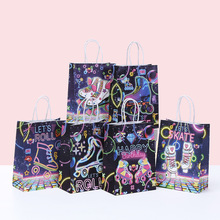 糖果袋礼品袋子派对礼物包装袋印花溜冰鞋手提袋商场购物袋批发