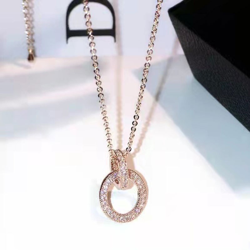 Diamond ring Necklace Light extravagance A small minority Sense of design fashion Cold grace clavicle wholesale