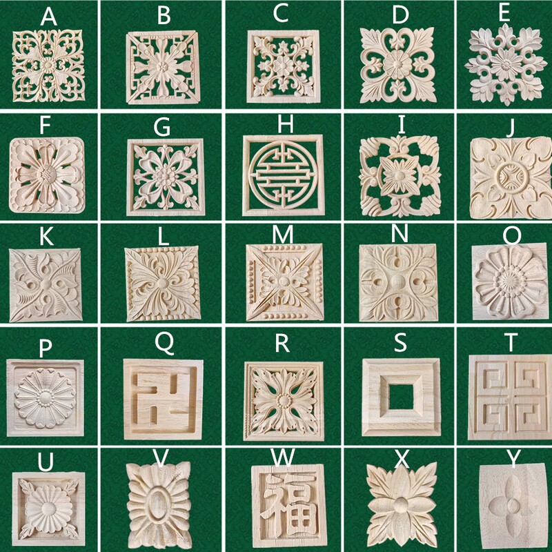 Dongyang Wood Carved Solid Wood Decal Square European-style Wood Carved Decorative Square Patch Background Decorative Roman Stigma Dongyang Wood Carved Solid Wood Decal Square European-style Wood Carved Decorative Square Patch Background Decorative Roman Stigma