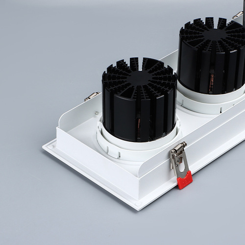 LED grille light kit for ceiling lamp shell, dual-head or triple-head embedded bean lamp, commercial 12W doudan lamp shell