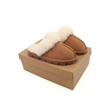 莆田鞋批发周冬雨同雪地靴女皮毛一体短筒加厚绒冬季棉鞋桑低跟