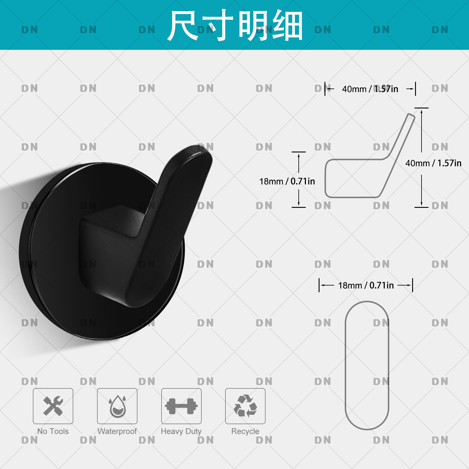 Gancho de hierro magnético fuerte Garland imán gancho magnético cocina y baño refrigerador gancho magnético
