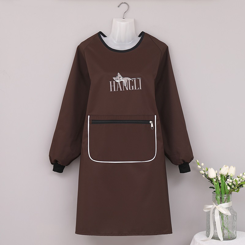 2025 otoño y invierno nuevo delantal 3284 impermeable a prueba de agua, mancha larga, bolsillo multicolor opcional