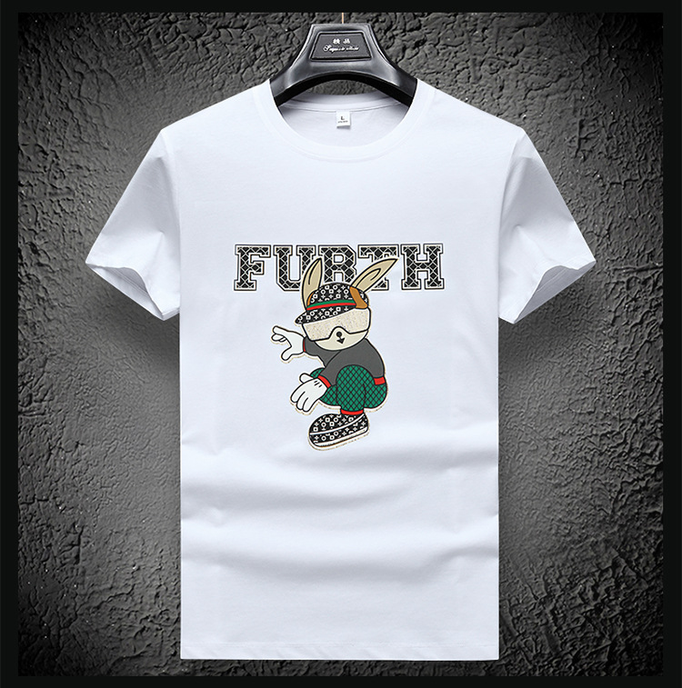 T-shirt à manches courtes haut de gamme en Lyocell Tencel pour hommes, marque de mode européenne, T-shirt à manches courtes ajusté et absorbant la transpiration pour l'été_voghion.com