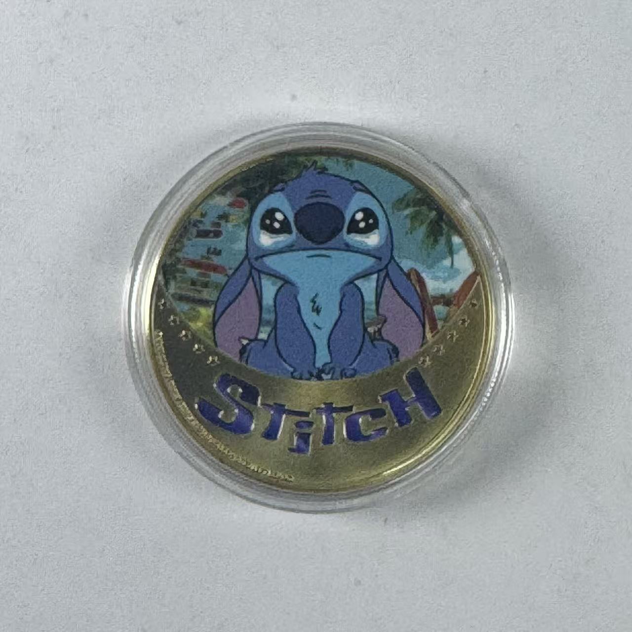 Cinco monedas conmemorativas de Starbaby, monedas de anime, monedas conmemorativas de Stitch, colecciones de regalos de monedas conmemorativas de Stitch