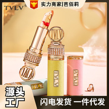 TVLV水晶金箔变色花瓣口红滋润补水温变千人千色持久显色温变唇膏