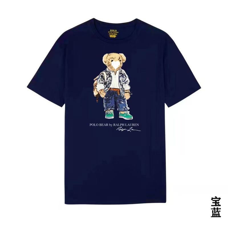 24SS 新作連名モデル ラウンドネック ベア ラルフローレン 男女同型 トレンドブランド Tシャツ|undefined