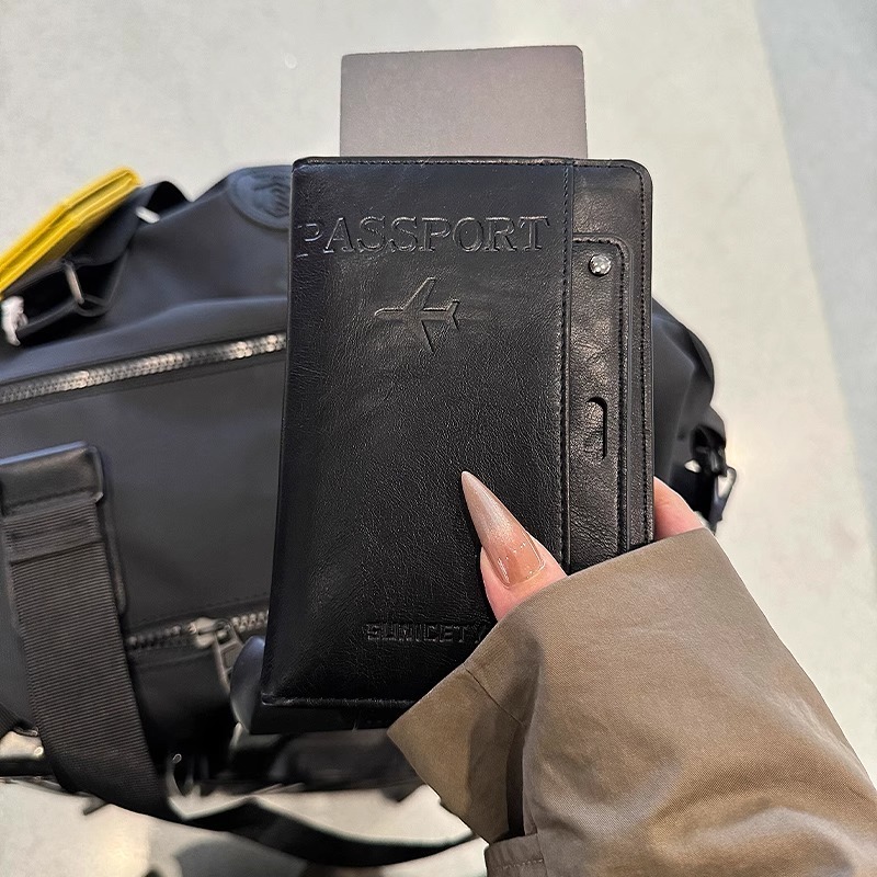 多機能パスポートホルダーカードバッグID収納バッグチケットホルダー財布オールインワン盗難防止ブラシ|undefined