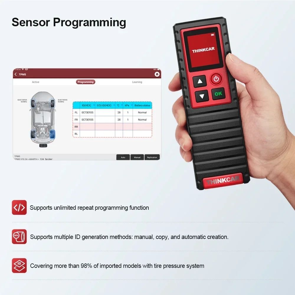 Thinktpms G2 Thinktpmsg2 Car Tire Pressure Diagnostic Device Tire Pressure Sensor Activator Programming