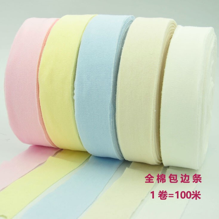 Cotton knitted cotton baby clothing with wrapping strip 3.5CM 3.8CM can be made at will a roll up batch Cotton knitted cotton baby clothing with wrapping strip 3.5CM 3.8CM can be made at will a roll up batch