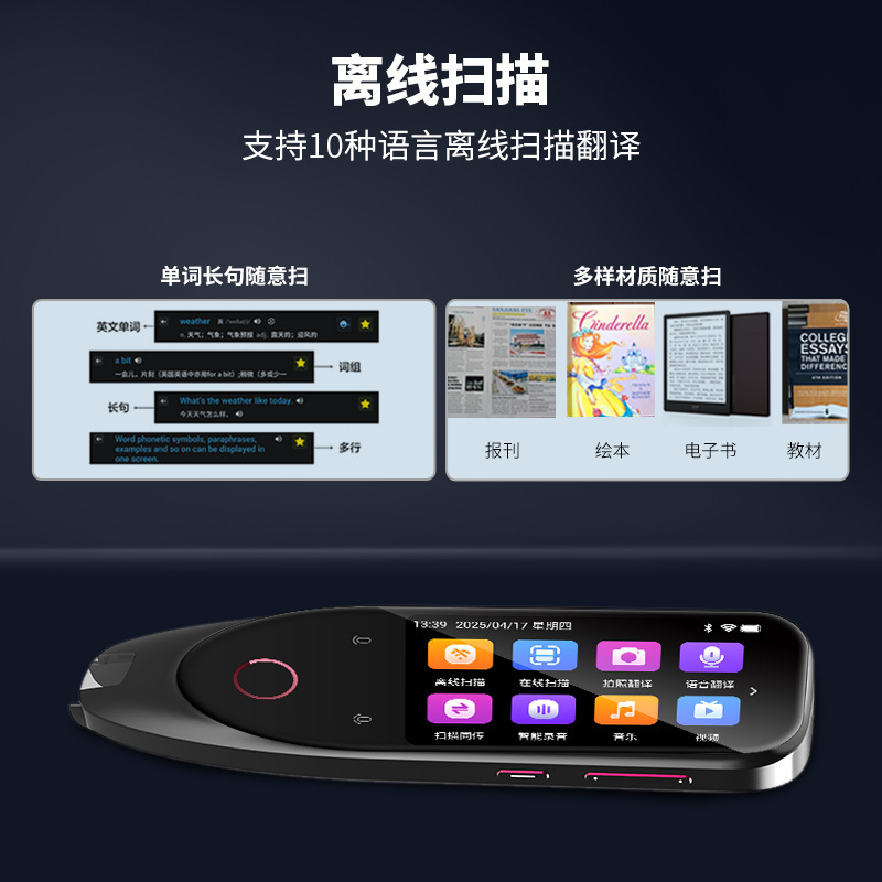 スマートフォト翻訳機 多言語翻訳機 旅行翻訳 オフライン 海外越境同時通訳|undefined