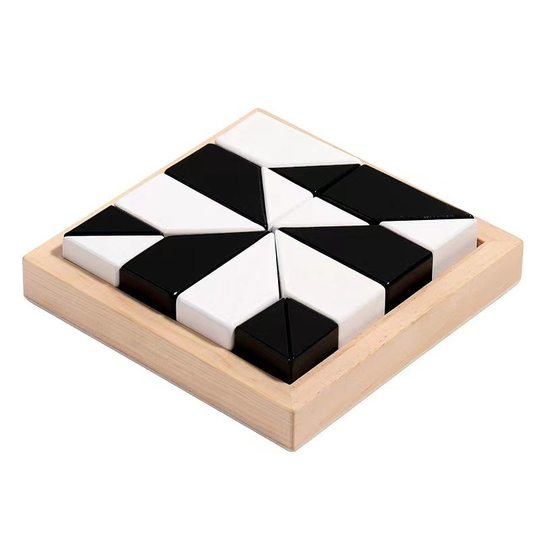 Puzzle Hidden Building Blocks Puzzle 3 to 6 Years Old Boys Toys 8-10 Girls Assembled Black and White Thinking Training