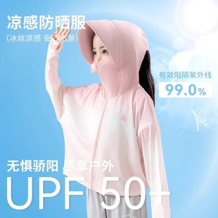 Children's Sunscreen Clothing Big Hat Brim Summer New Boys' and Girls' Sunscreen Clothing Ice Silk Cool UV-B Protection UPF50