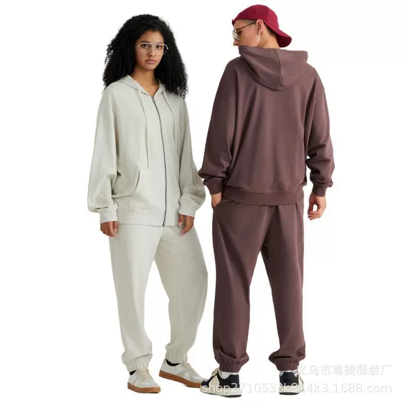 330G тяжелая европейская и американская куртка из чистого хлопка с молнией большого размера, свободная толстовка с капюшоном на плечах для мужчин и женщин, семейный стиль