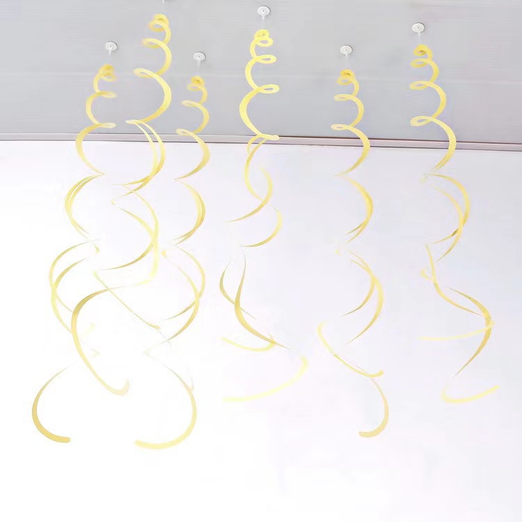 Decoración de cumpleaños, boda, fiesta de Navidad, decoración de PVC colgante espiral, anillo colgante de pared, flores transfronterizas