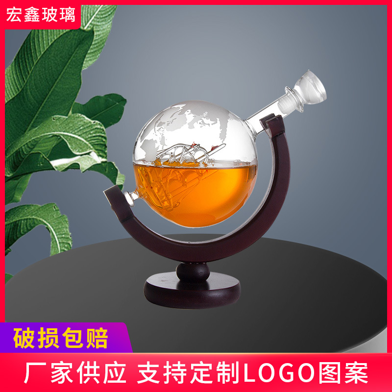 Procesamiento al por mayor de fabricantes, artesanía creativa, botella de vino, whisky en forma de vela, botella de vino de vidrio, decantador