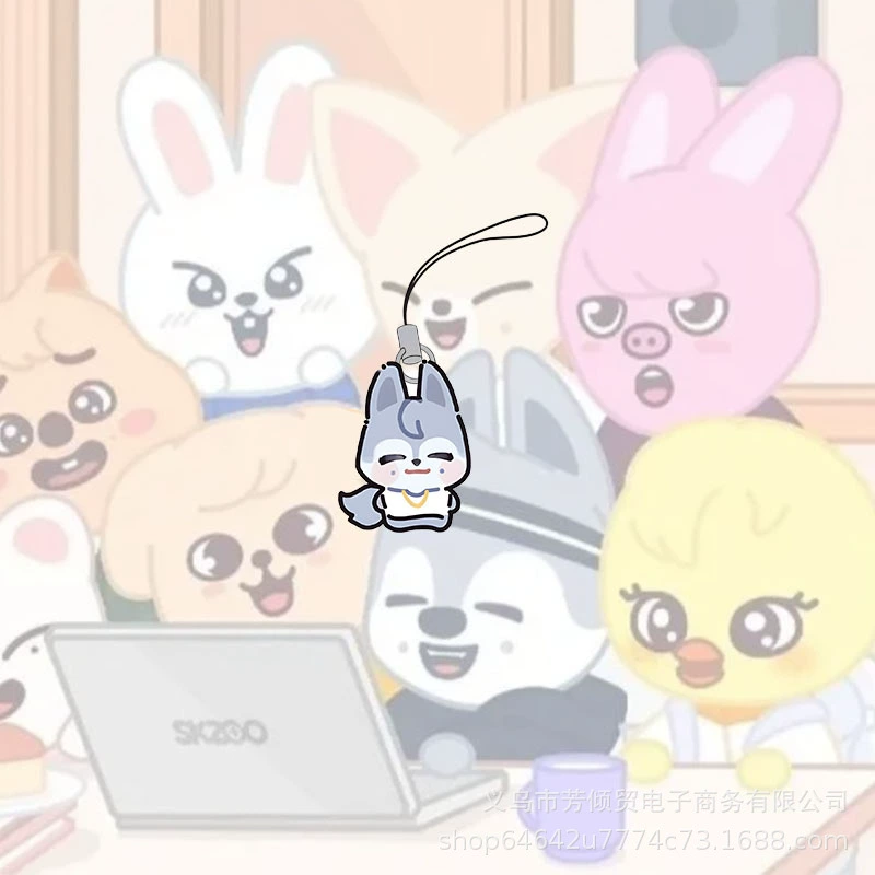 StrayKids подвеска SKZOO периферийная цепочка для мобильного телефона попап-кукла Li Longfu Fang Can волчонок мультяшный телефонный трос