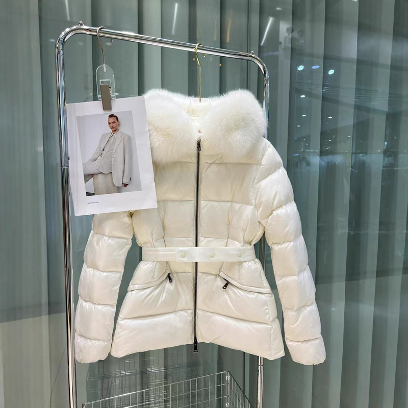 Montblanc Large Fur Collar down Jacket Slim Waist m Brand 2025 New Slim Fashion Versatile Winter Coat Lf
