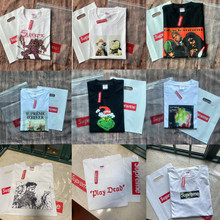 欧美21FW Spikes tee人物印花图案短袖T恤男女款纯棉打底衫宽松潮